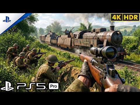 (PS5) Attack on the German Armored Train | Realistic Gameplay [4K60FPS] Call of Duty