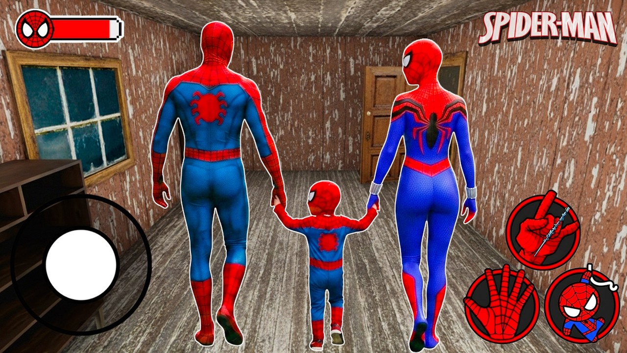 Playing as Spiderman Family vs Granny Grandpa in Granny House - Funny Horror Animation